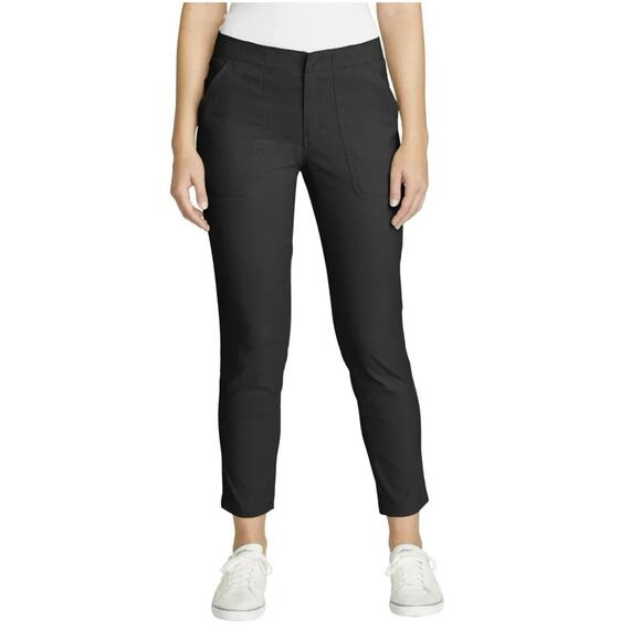 NEW Eddie Bauer Women's Performance Stretch Horizon Straight Ankle Pant Black 14 - Picture 1 of 11
